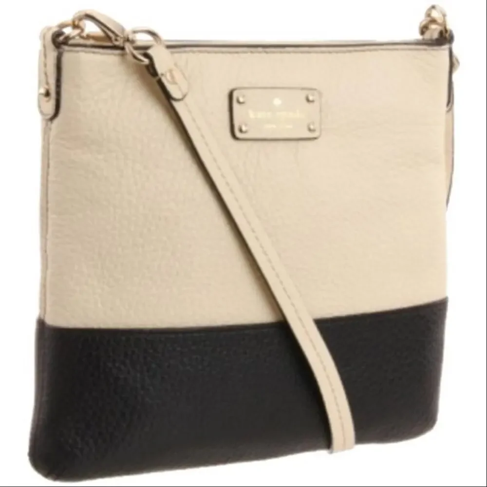 Kate Spade Grove Court Black Ivory Colorblock Crossbody Bag